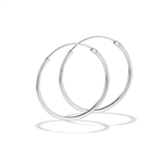 Sterling Silver 1.2 mm x 25 mm Continuous Hoop Earring