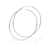 Sterling Silver 1.5 mm x 60 mm Continuous Hoop Earring