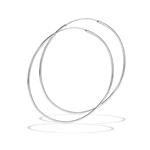 Sterling Silver 1.5 mm x 60 mm Continuous Hoop Earring