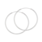 Sterling Silver 3 mm x 90 mm Continuous Hoop Earring