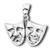 Sterling Silver Comedy Tragedy Pendant