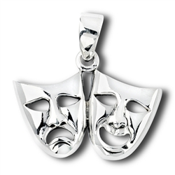 Sterling Silver Comedy Tragedy Pendant