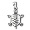 Sterling Silver Turtle Pendant With Moving Head, Legs, And Tail