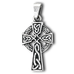 Sterling Silver Cross With Triquetra Pendant