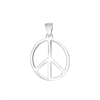 Sterling Silver High Polish Peace Sign Pendant