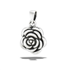 Sterling Silver Classic Rose Pendant