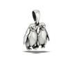 Sterling Silver Penguin Friends Keeping Warm Pendant