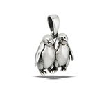 Sterling Silver Penguin Friends Keeping Warm Pendant