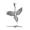 Sterling Silver Detailed Rising Phoenix Pendant