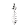 Sterling Silver 3 Dimensional Fish Bone Pendant With Jump Ring