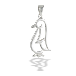 Sterling Silver High Polish Penguin Pendant