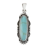 Sterling Silver Southwestern Pendant With Synthetic Turquoise