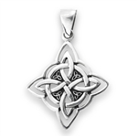 Sterling Silver Celtic Knot With Triquetras Pendant