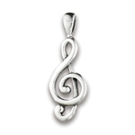 Sterling Silver Clef Note Pendant