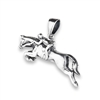 Sterling Silver Man On Horse Pendant