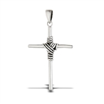 Sterling Silver Wire-Wrapped Cross Pendant