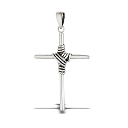 Sterling Silver Wire-Wrapped Cross Pendant