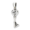 Sterling Silver Celtic Key With Triquetras Pendant