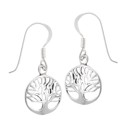 Sterling Silver Tree Of Life Earring