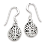 Sterling Silver Tree Of Life Earring