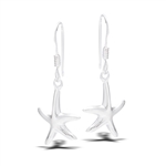 sterling silver high polish starfish earring