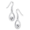 Sterling Silver Modern Swirl Dangle Earring