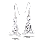 Sterling Silver High Polish Triquetra Dangle Earring