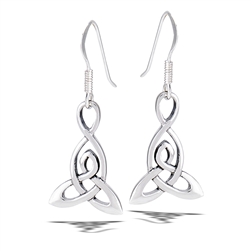 Sterling Silver High Polish Triquetra Dangle Earring