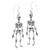 Sterling Silver Medium Skeleton With Moving Limbs Earring